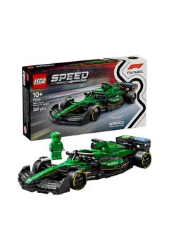 LEGO Speed Champions Aston Martin Aramco F1 AMR24 Race Car Toy with a Collectible Formula 1 Driver Minifigure - Model Kits for 10+ Year Old Boys & Girls or Adult Motorsport Fans 77245 (269 pieces)  - Image 1