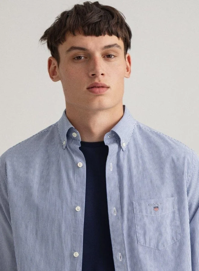 GANT  Gant Regular Fit Banker Broadcloth Shirt for Men | Best Price UAE