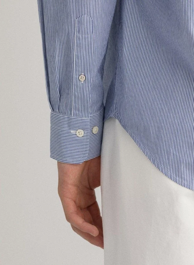 GANT  Gant Regular Fit Banker Broadcloth Shirt for Men | Best Price UAE