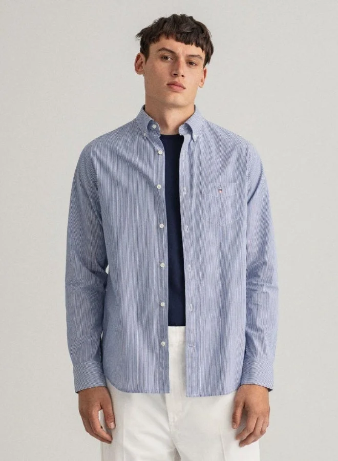 غانت قميص جانت رجالي بقصة عادية من قماش البانكر