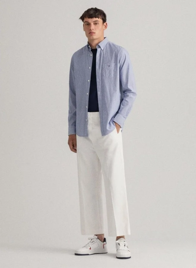 GANT  Gant Regular Fit Banker Broadcloth Shirt for Men | Best Price UAE