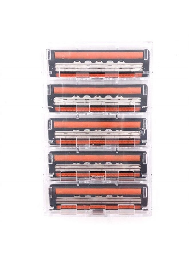 taconic shave 30 Taconic Shave Triple Blade Razor Cartridges for Gillette Atra, Atra Plus, Vector & Contour Razor Handles, Aloe Lubricating Strip for a More Comfortable and Closer Shave  - Image 1
