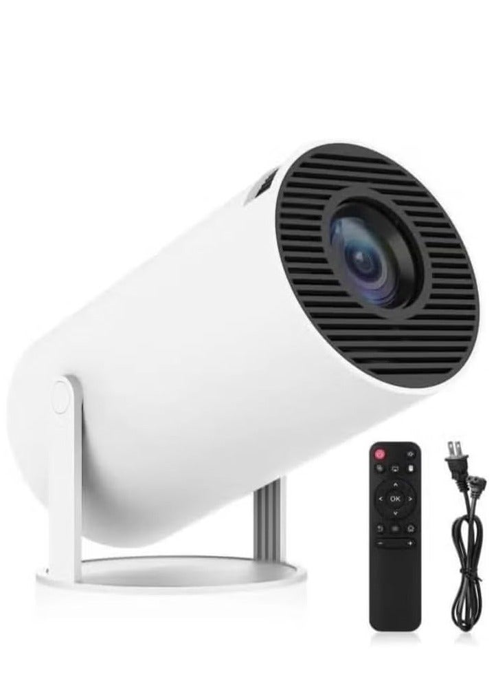 Portable mini smart projector, FHD 1080P, built-in Wi-Fi, Android 11 operating system, 380-degree rotation, automatic horizontal correction, 50,000-hour LED lifespan, 8GB memory