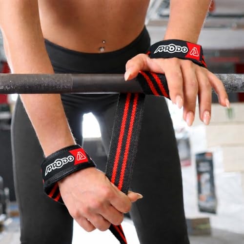 Aprodo Weight Lifting Straps Wrist Supporter For Gym Gym Accessories For Men For Women Wrist Strap For Gym Wrist Support Deadlift Strap Weightlifting Straps For Grip Gym Straps For Weight Lifting - Image 5