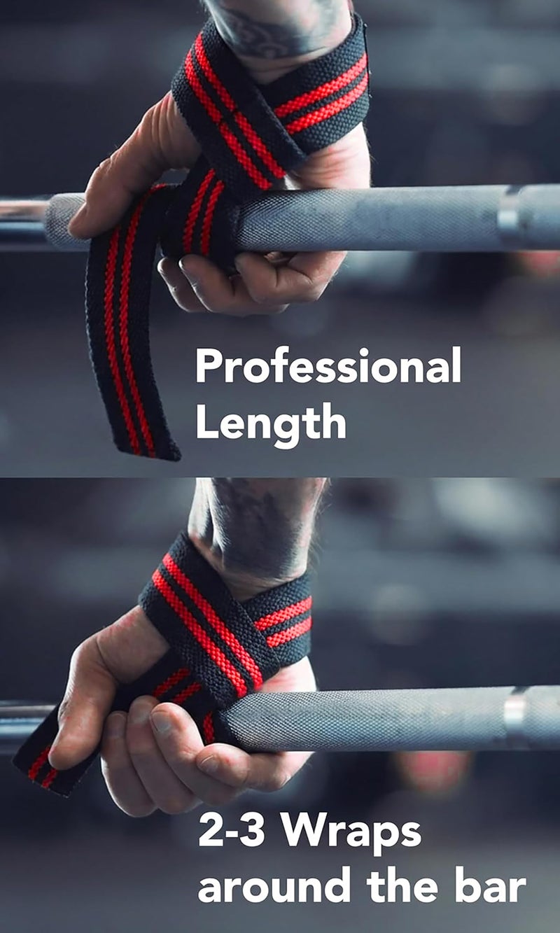 Aprodo Weight Lifting Straps Wrist Supporter For Gym Gym Accessories For Men For Women Wrist Strap For Gym Wrist Support Deadlift Strap Weightlifting Straps For Grip Gym Straps For Weight Lifting - Image 3