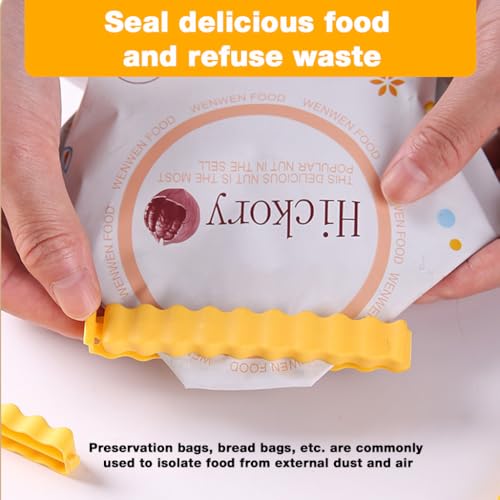 HASTHIP® 24 PCS Creative Snack Sealing Clips Clamp French Fries Sealers with Holder Fridge Magnet Small Packets Food Seal Mini Clips - Image 5