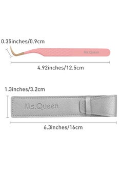Ms.Queen Lash Tweezers For Eyelash Extensions,Fiber Tip Master Volume Lash Extension Tweezers With Diamond Grip  - Image 4