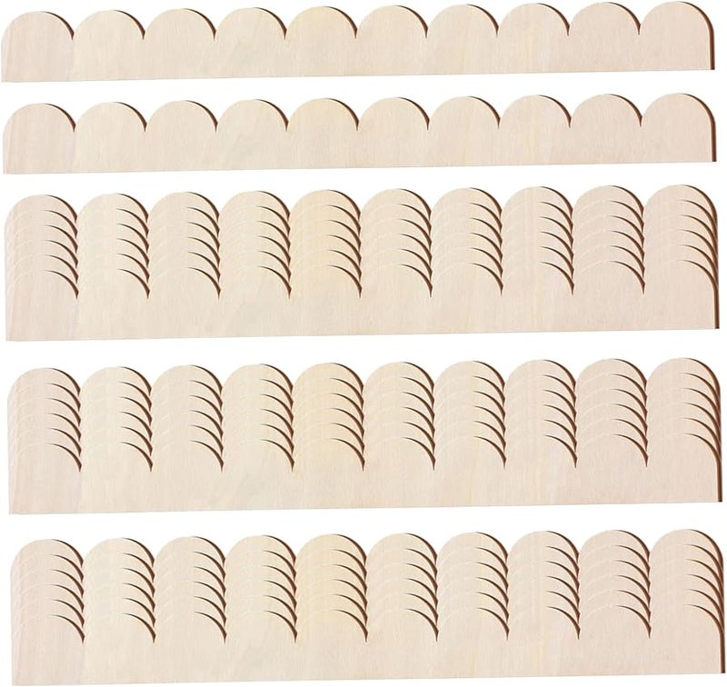 تشذيب خشب الصنوبر على شكل قشرة مقاس 16 × 2 بوصة، 20 قطعة، لحدود زخرفة باب الخزانة أو الجدار للعمل اليدوي - Image 5