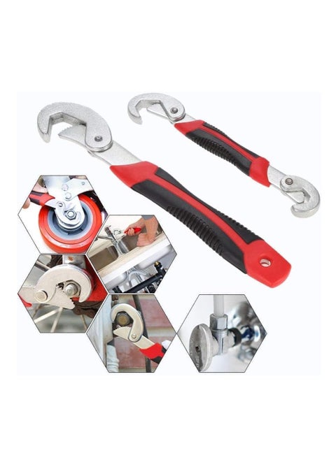 Stainless Steel Adjustable Multi-Function Wrench, 2-Piece (Multi-Colour)