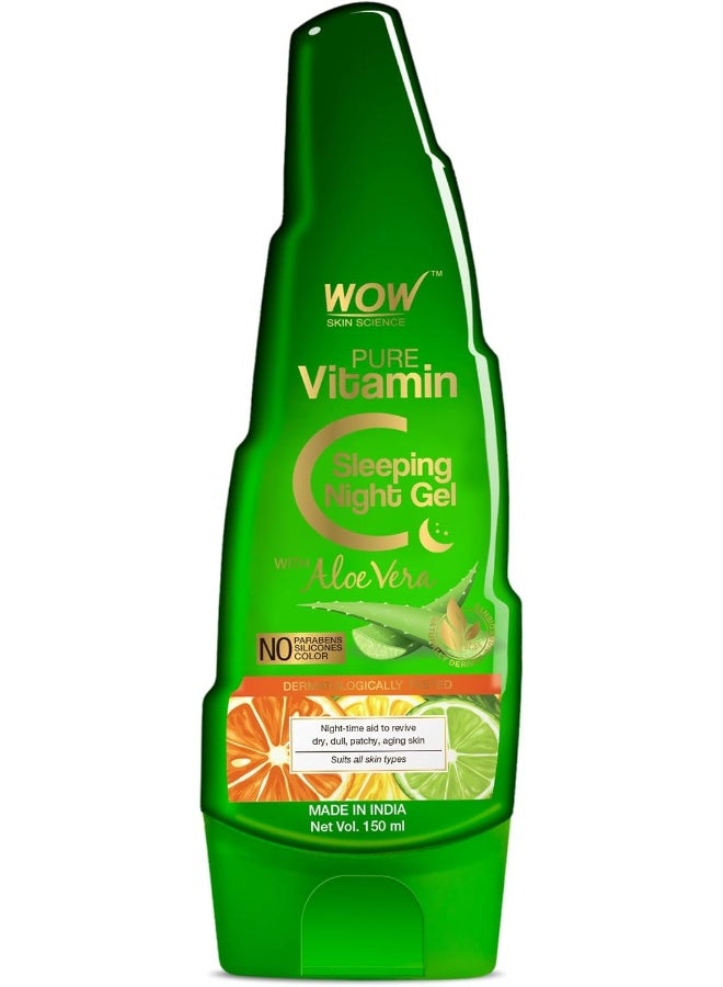 WOW Skin Science Skin Pure Vitamin C Sleeping Night Gel With Aloe Vera, 150 Ml - Image 1
