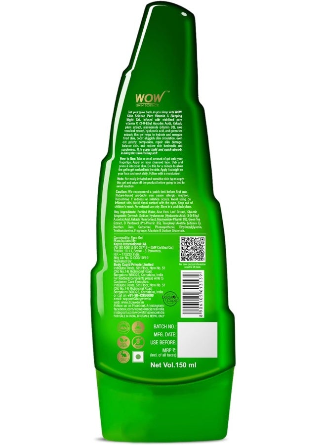 WOW Skin Science Skin Pure Vitamin C Sleeping Night Gel With Aloe Vera, 150 Ml - Image 2