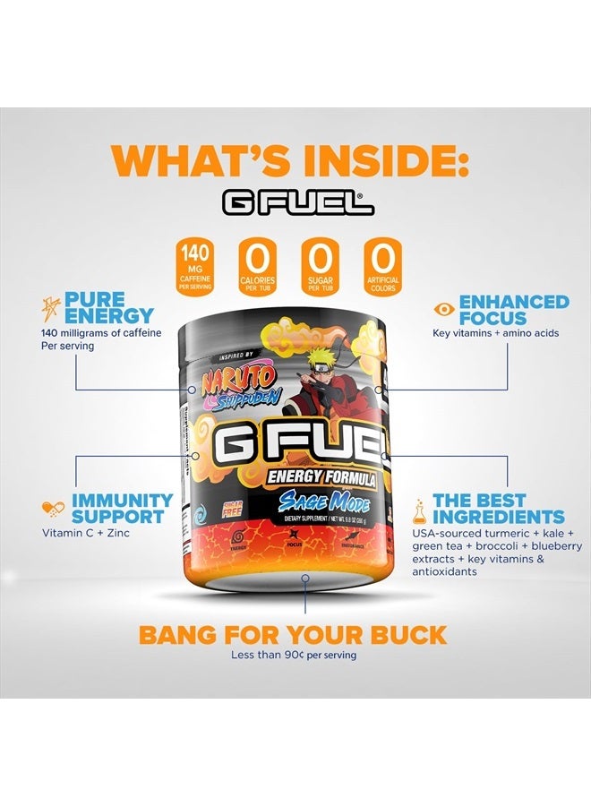 G Fuel مسحوق الطاقة بنكهة فاكهة البوميلو + الخوخ، خالي من السكر، مكمل كافيين نظيف، مزيج قابل للذوبان في الماء - 9.8 أونصة (40 حصة) - Image 4