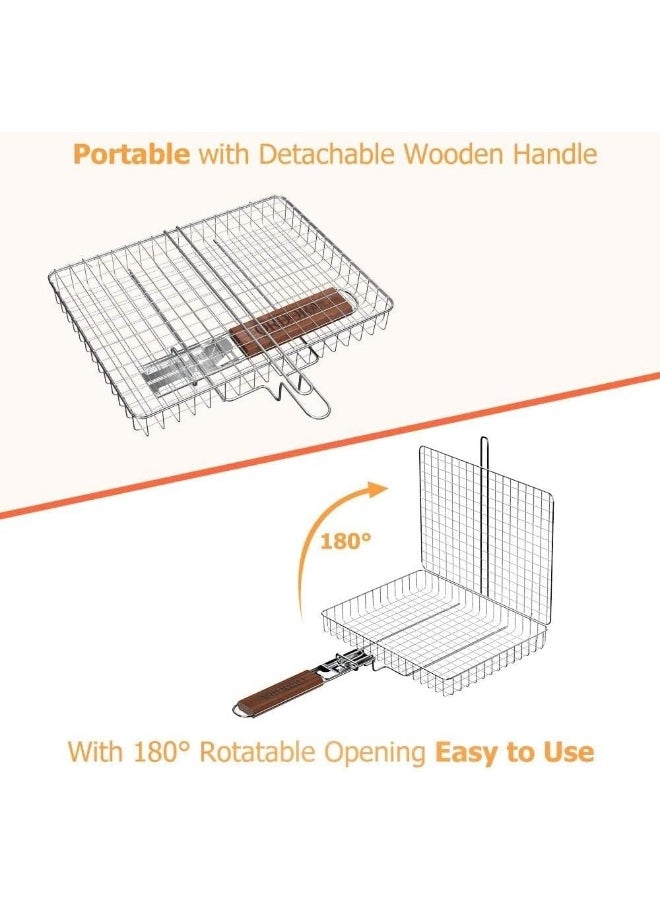 GO2CAMPS GO2CAMPS Barbeque Net with Wooden Handle, Large  - Image 5