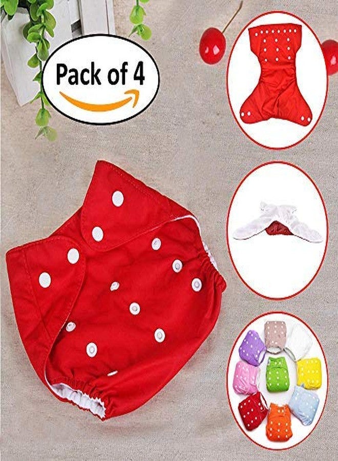 Pindia 4 Pc Plain Wet Free Adjustable Washable Cloth Diaper Nappies For Babies - Random - Image 2