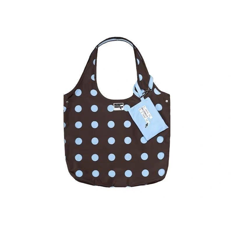 Changzi Perforated Shoulder Tote Bag with Polka Dots - Image 2