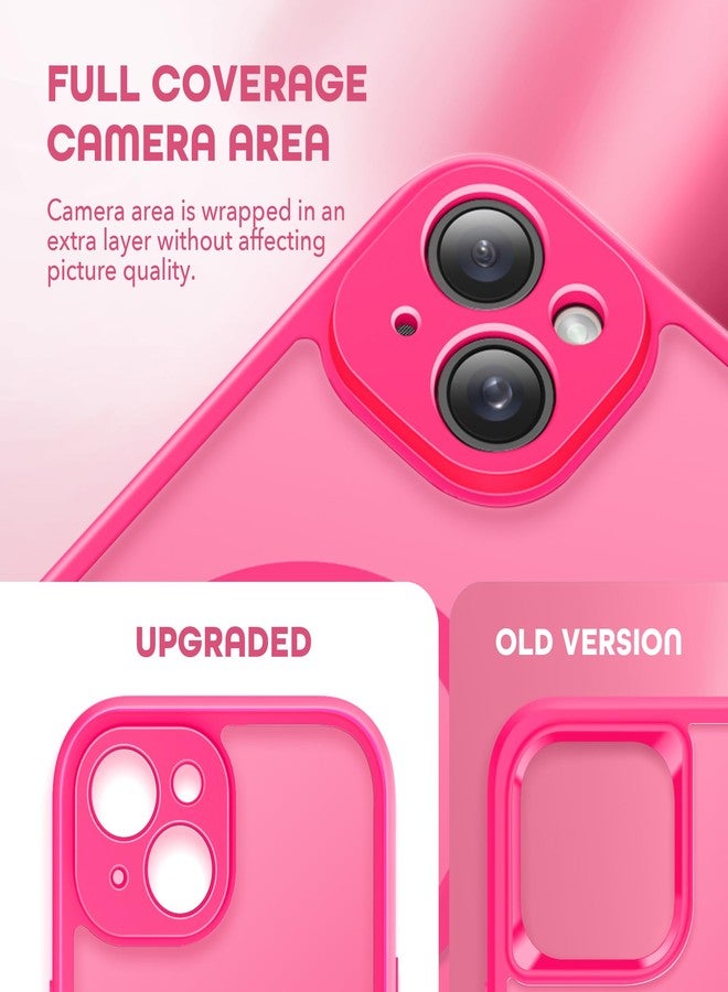 TIESZEN for iPhone 15 Plus Case, Compatible with MagSafe, Built-in Privacy Screen Protector and Camera Protection, Anti Spy Full Body Dustproof Shockproof Hard Phone Case 6.7", Hot Pink - Image 3