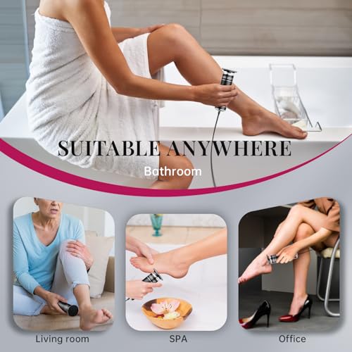 krofaue 1000RPM Electric Callus Remover - Professional Aluminum Foot File Adjustable Pedicure Tool with 60pcs Sandpaper Discs for Dead Skin at Home - Image 3