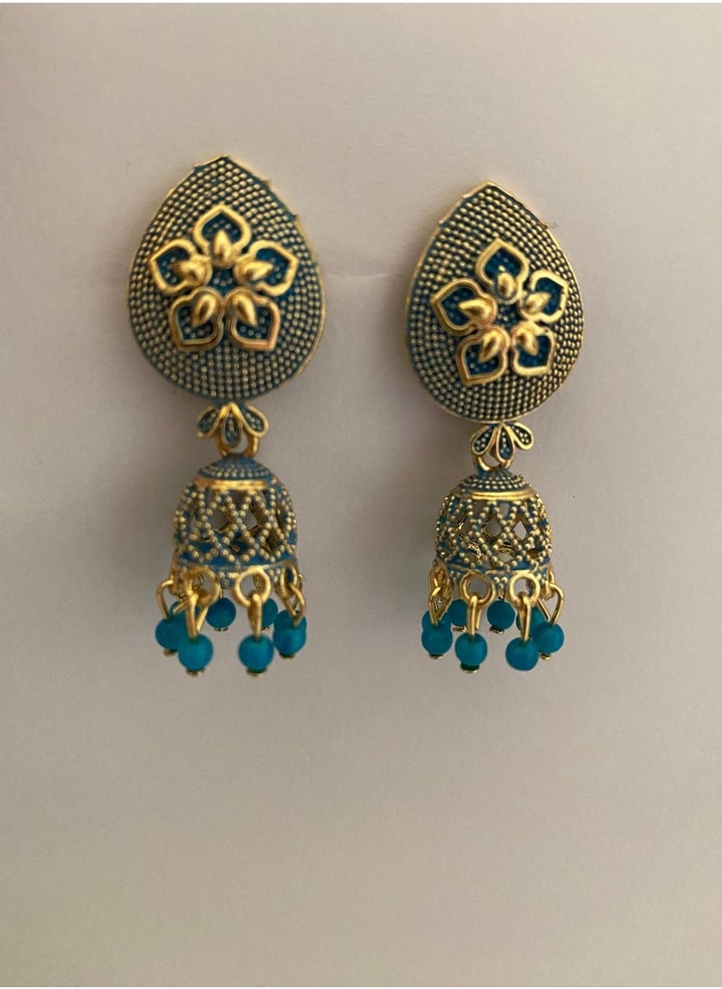 ماركة غير محددة أقراط عصرية - أزرق  - Image 2