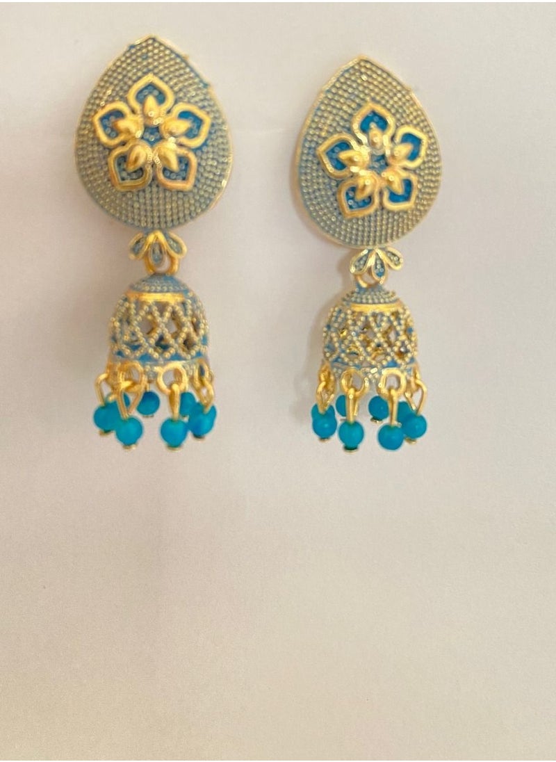 ماركة غير محددة أقراط عصرية - أزرق  - Image 1