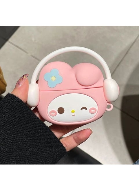 AirPods 4Th Generation Cartoon Silicone Soft Protective Cover Suitable For Apple Wireless Bluetooth Headphone Case Hot Sale In Foreign Trade-Color:H49 Model (with Hook)-Applicable Models:Airpods 4 (2024 Version)