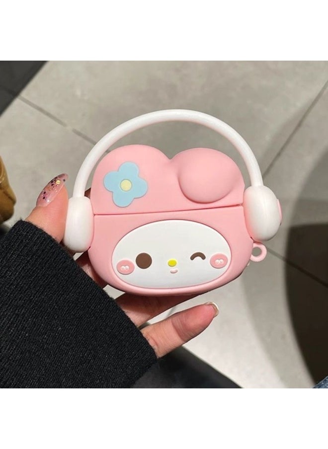 Generic - AirPods 4Th Generation Cartoon Silicone Soft Protective Cover Suitable For Apple Wireless Bluetooth Headphone Case Hot Sale In Foreign Trade-Color:H49 Model (with Hook)-Applicable Models:Airpods 4 (2024 Version) - Image 1
