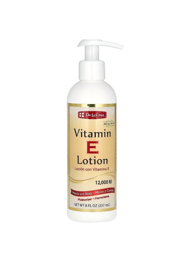 De La Cruz De La Cruz, Vitamin E Lotion, 12,000 IU, 8 fl oz (237 ml)  - Image 1