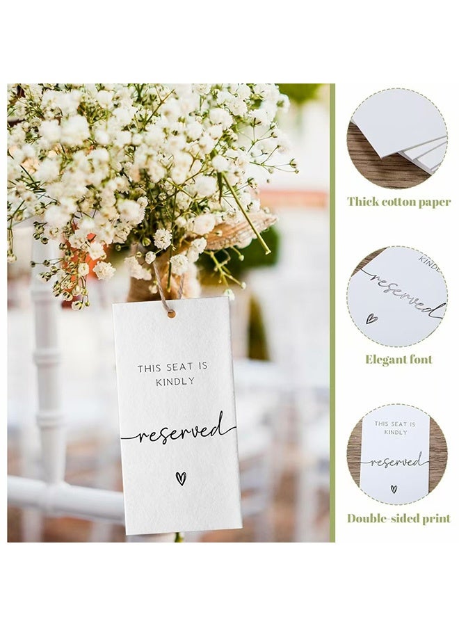 MXN 36 PCS White Tag, White Seat Tag for Presents, Elegant Pre-Punched Hole Hanging Tags for Gifts Perfect for Weddings - Image 3