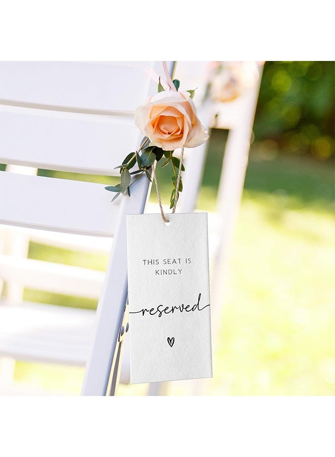 MXN 36 PCS White Tag, White Seat Tag for Presents, Elegant Pre-Punched Hole Hanging Tags for Gifts Perfect for Weddings - Image 4