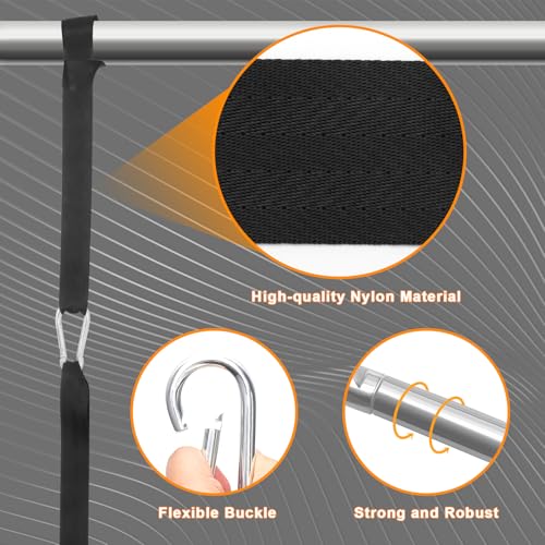 Hoedia Battle Rope Anchor Strap Kit Accessories for Home Gym Outdoor Muscle Workout Equipment,Carabiners with 2 Durable Straps and 1 Heavy Duty Carabiner, Home Gym Equipment for Men Women - Image 3