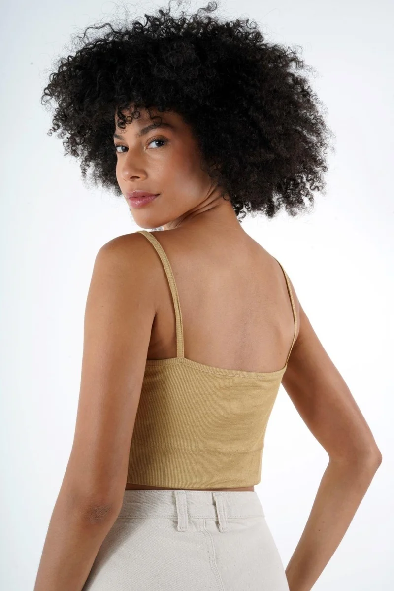 Alexander Gardi Alexandergardi Strap V Neck Crop Top Bustier (B24-0079 01)