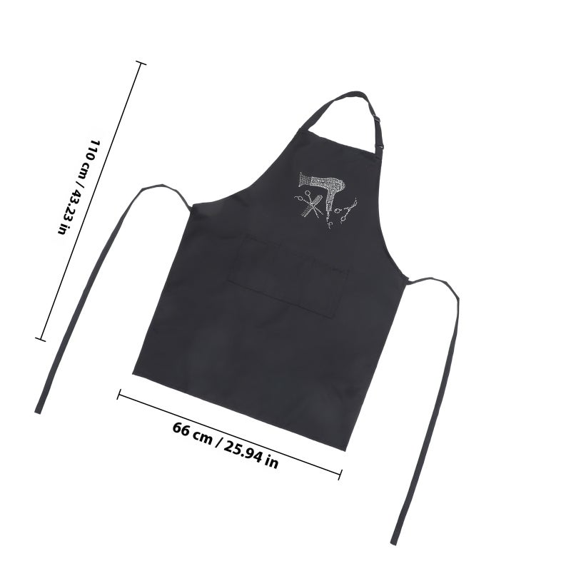 Apron for Hair Stylist Women, Adjustable Neck Strap Work Apron for Salon Use - Image 2