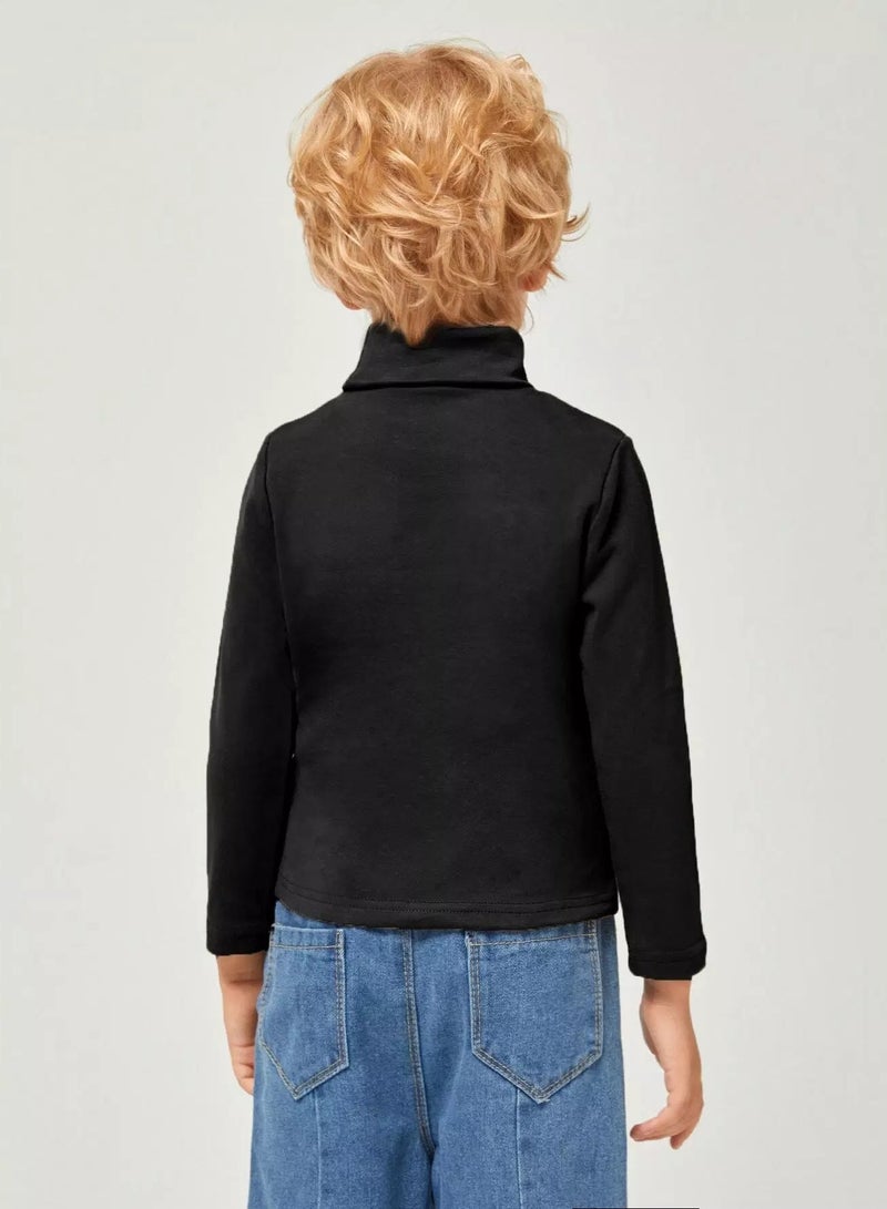 Toddler Boys Cotton Turtle Neck Tee  - Image 2