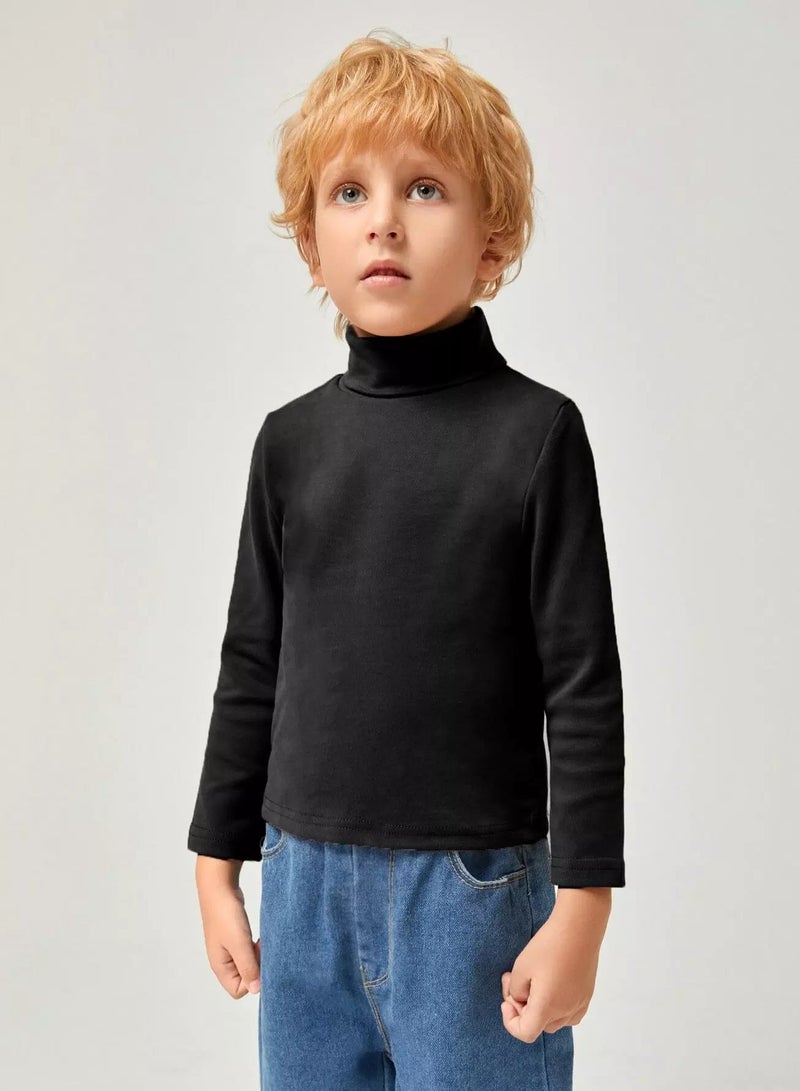Toddler Boys Cotton Turtle Neck Tee  - Image 4