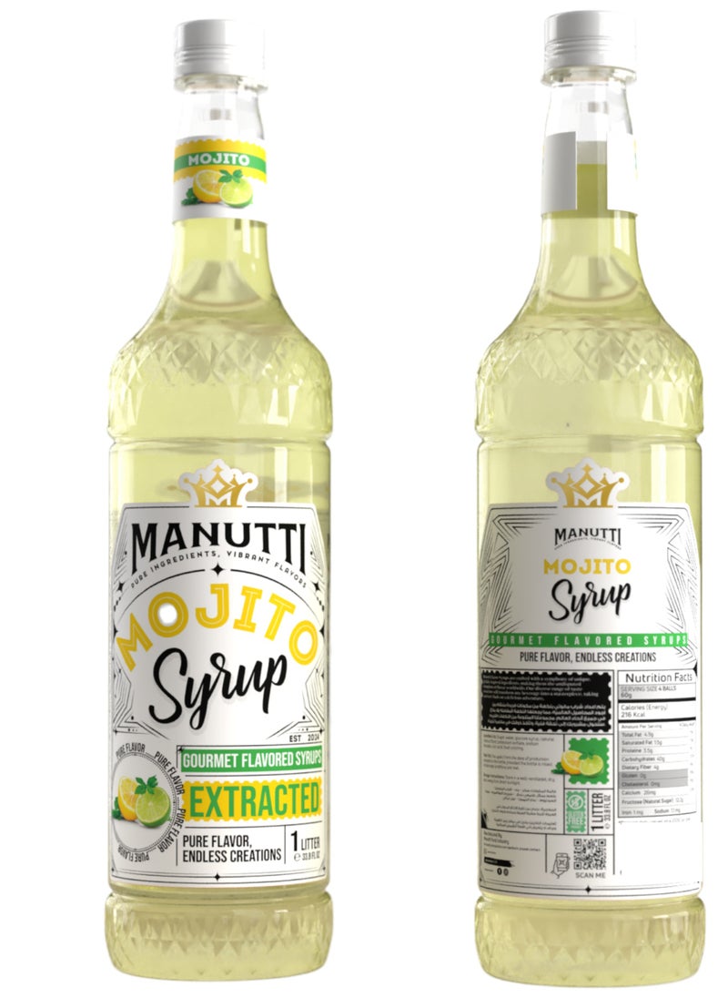 Manutti - Lemon Mint Syrup 1 Liter - Image 1