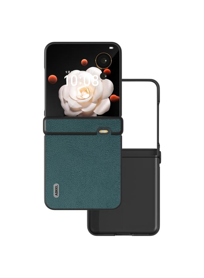 S-TOP Case For Honor Magic V Flip ABEEL Three Parts Genuine Leather Luolai Series Phone Case - Image 1