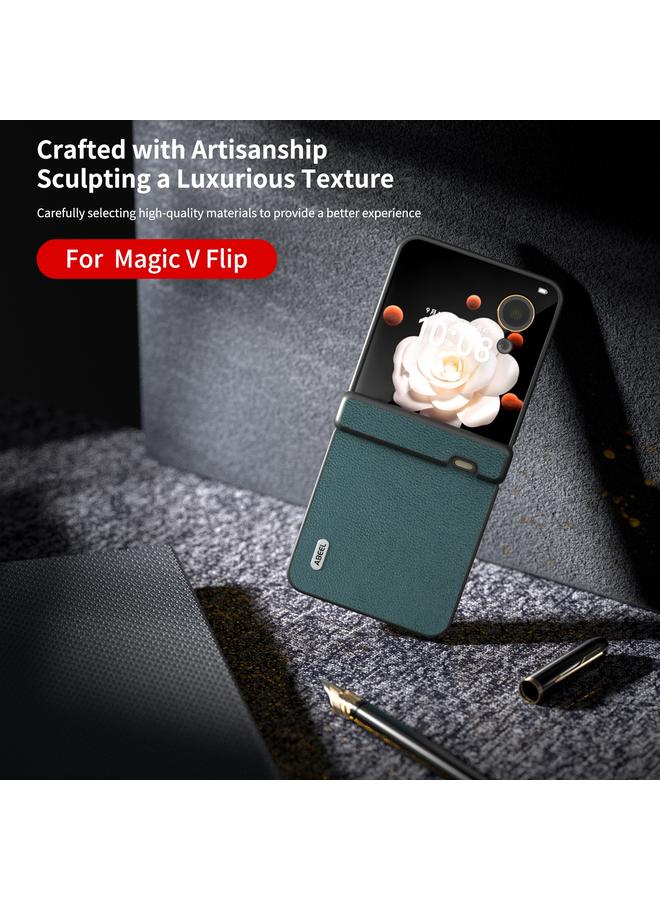 S-TOP Case For Honor Magic V Flip ABEEL Three Parts Genuine Leather Luolai Series Phone Case - Image 3