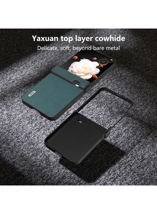 S-TOP Case For Honor Magic V Flip ABEEL Three Parts Genuine Leather Luolai Series Phone Case - Image 4