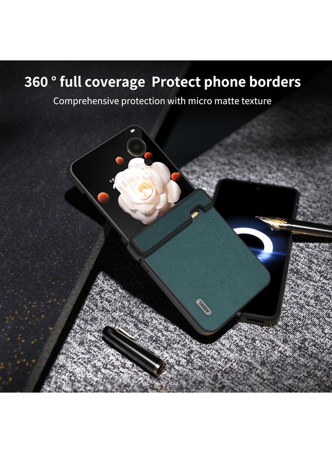 S-TOP Case For Honor Magic V Flip ABEEL Three Parts Genuine Leather Luolai Series Phone Case - Image 5