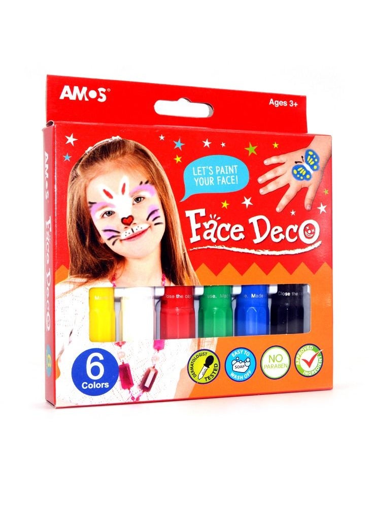Amos - Face Deco 6 Colour Paper Pack - Image 1