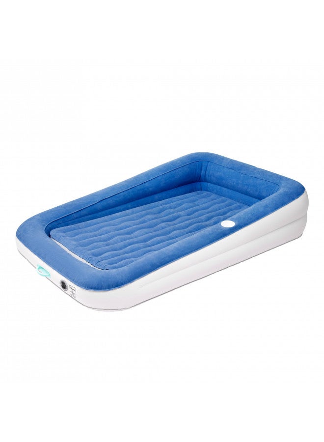 SoundAsleep Products SoundAsleep Dream Series Kids Air Mattress with High Speed External Pump - Extra Tall Safety Bumpers - Portable, Toddler Blow up Bed for Kids - Inflatable Toddler Air Mattress for Home and Camping - Image 2