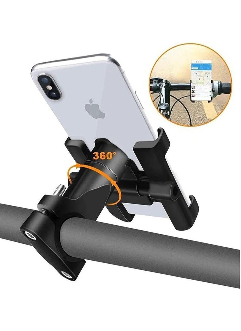 Generic - Universal Waterproof Metal Mobile Holder 360° with Mounting Clip & GPS Navigation System for All Bikes & Cars - Fits Devices from 3.5 to 7 Inches - Image 1