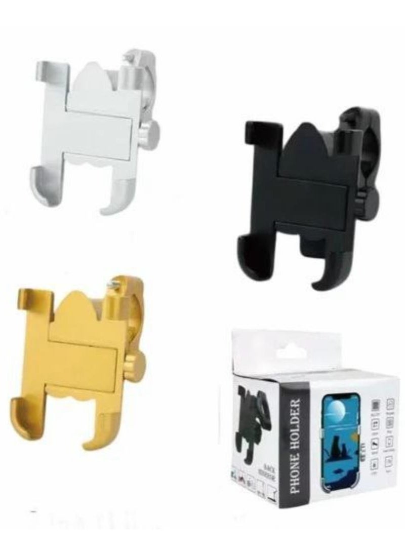 Generic - Universal Waterproof Metal Mobile Holder 360° with Mounting Clip & GPS Navigation System for All Bikes & Cars - Fits Devices from 3.5 to 7 Inches - Image 1