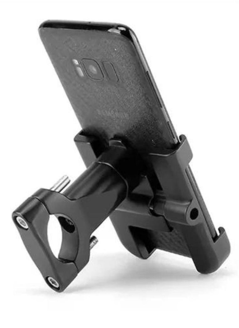 Generic - Universal Waterproof Metal Mobile Holder 360° with Mounting Clip & GPS Navigation System for All Bikes & Cars - Fits Devices from 3.5 to 7 Inches - Image 1