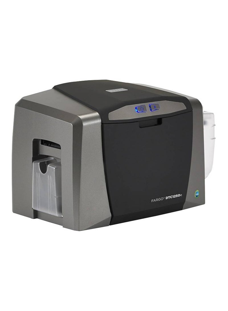 Fargo Hid Fargo DTC1250e Dual Sided ID Card Printer, Asure ID - Solo (Digital Delivery), DTC1250e, 300dpi, 100-240VAC, YMCKO Cartridge with Cleaning Roller, 100 Plain Cards Included, Grey - Image 5