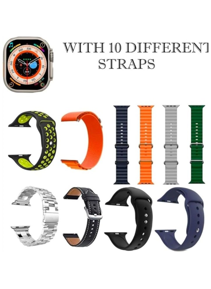 modio - modio U9 Ultra Max Smart Watch 2.02inch With A Full Screen Works With The Android And IOS System Is Responsive Wireless Charging And Supports GPS With 7 Bracelets - Image 1