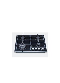 Ocean Ocean gas hob, 4 burners, cast iron, 60 cm, full safety, black glass OGGHF64NIPROSV  - Image 2
