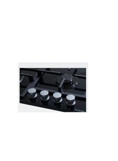 Ocean Ocean gas hob, 4 burners, cast iron, 60 cm, full safety, black glass OGGHF64NIPROSV  - Image 3