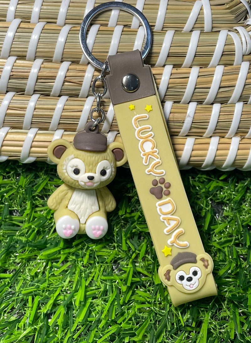 Generic Distinctive cartoon keychain stylish accessory cat character keychain with ribbon that fits with car keys wallet and bag beautiful creative gift - Image 1