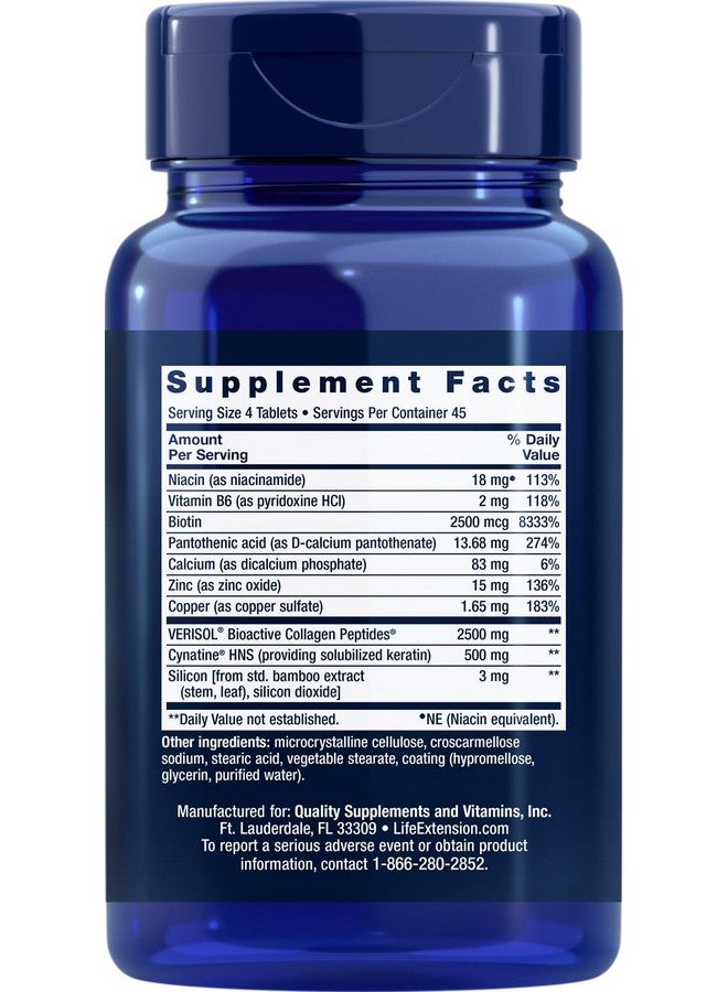 لايف إكستنشن تركيبة الكولاجين بلس للشعر والبشرة والأظافر من لايف إكستنشن، 180 قرصًا - Image 2