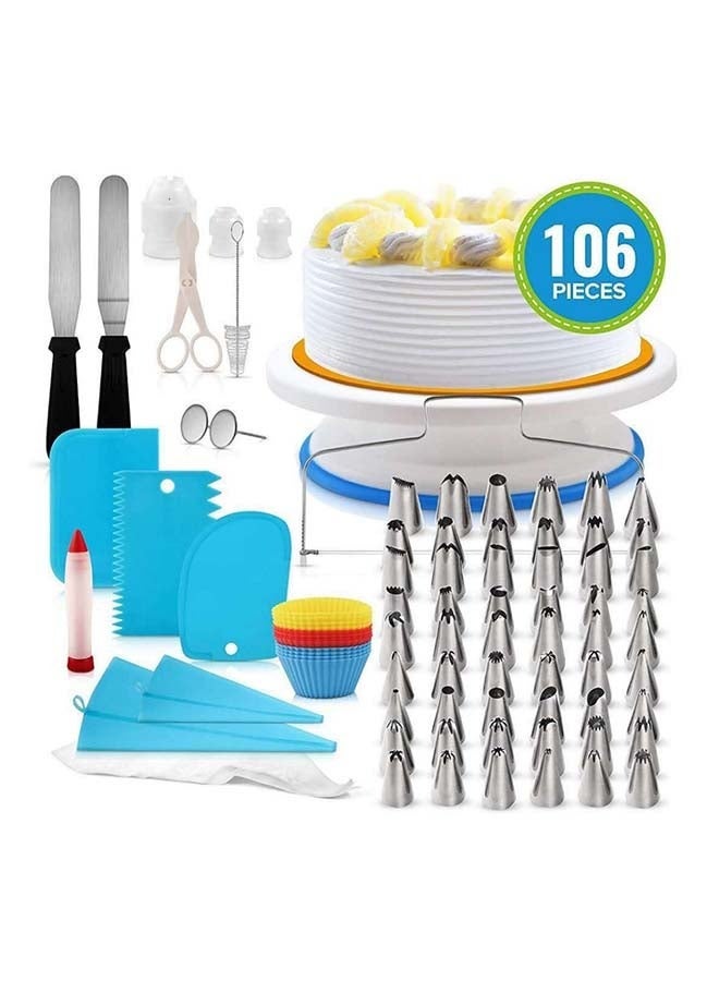 Captaintech 106-Piece Cake Decorating Turntable Set Multicolour - Image 1